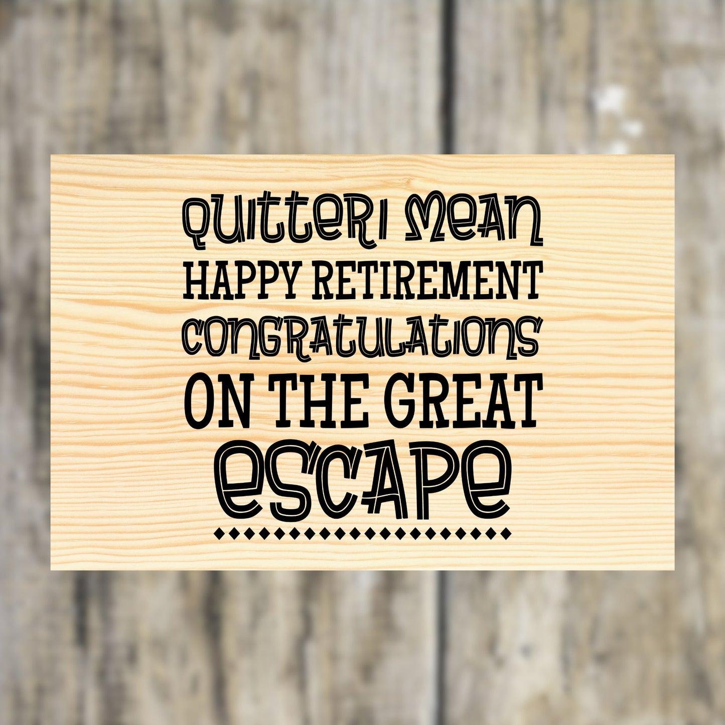 Handcrafted Retirement Escape Wood Sign - Celebrate the Great Journey ...