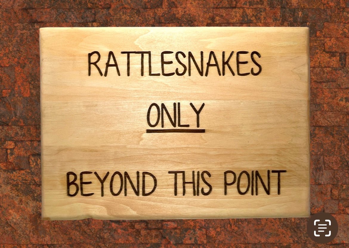 Rattlesnake Custom Wood Sign Signs Weaver Custom Engravings   