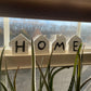 Set Of Wood Houses Spelling HOME Wood Decor Weaver Custom Engravings   