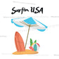 Surfin USA (Digital Download) Digital Artwork Weaver Custom Engravings Digital Downloads   