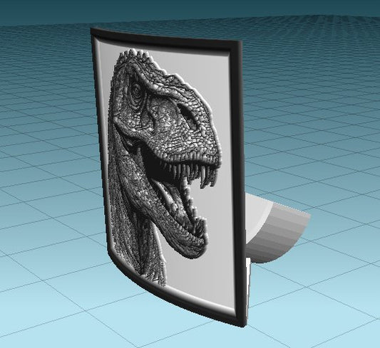 T-Rex Lithophane 3D Model (Digital Download) Digital Artwork Weaver Custom Engravings Digital Downloads   