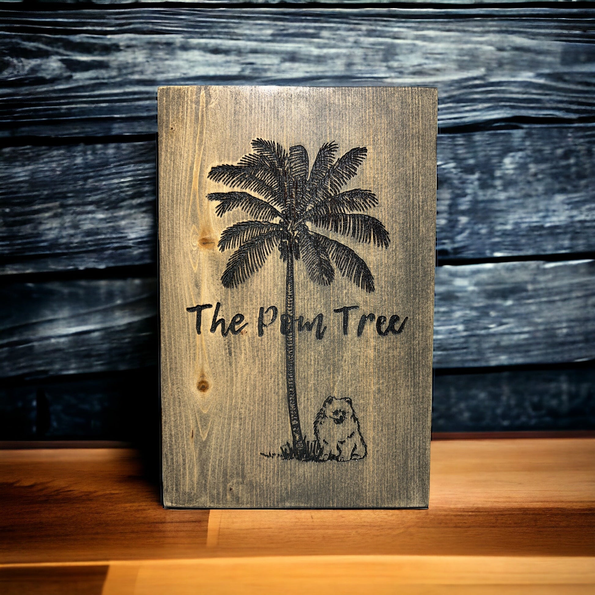 "The Pom Tree" Custom Wood Sign Signs Weaver Custom Engravings   