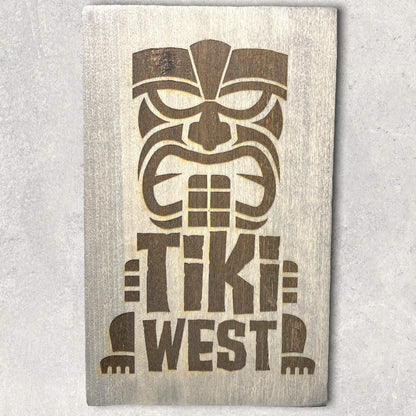 "Tiki West" Custom Wood Sign Signs Weaver Custom Engravings   