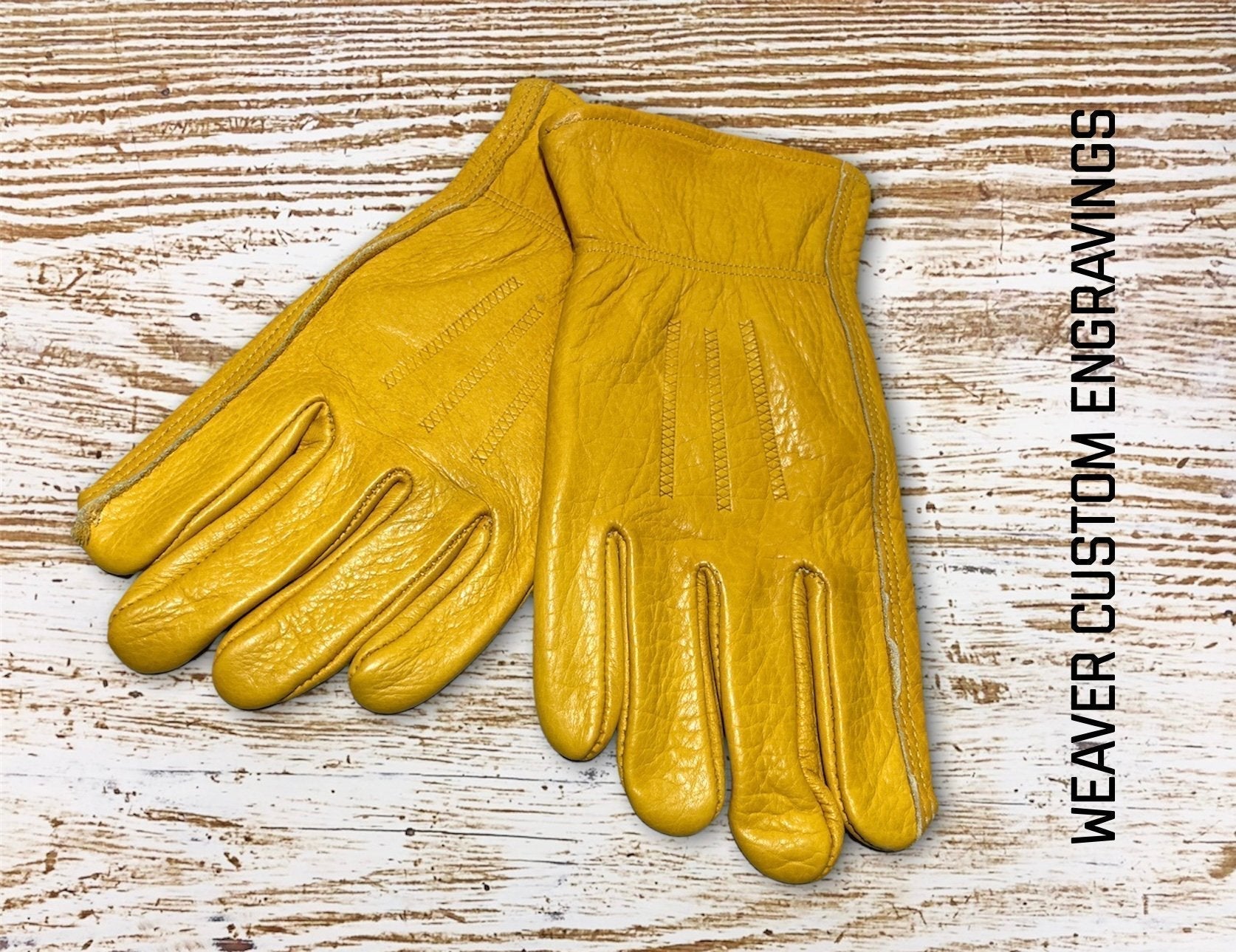 Tough Grip Custom: Personalized Leather Work Gloves with Tractor Graphic –  Weaver Custom Engravings