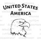 USA With Eagle (Digital Download) Digital Artwork Weaver Custom Engravings Digital Downloads   