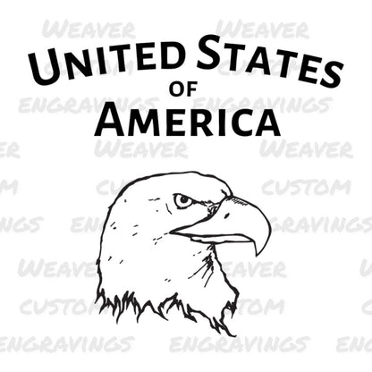 USA With Eagle (Digital Download) Digital Artwork Weaver Custom Engravings Digital Downloads   