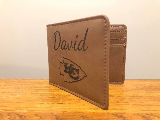 Wallet With Name Engraved wallet Weaver Custom Engravings Front Only  