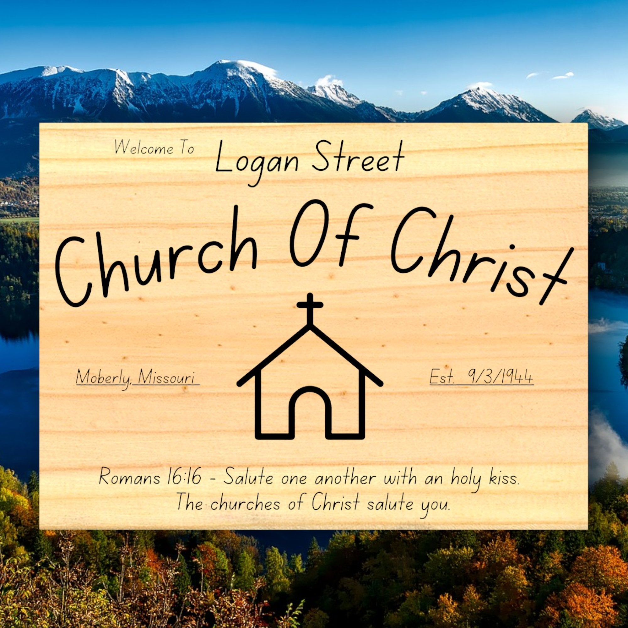 Welcome To Church Sign | Custom Wood Signs | Weaver Custom Engravings