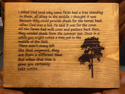 Poem Wood Sign Signs Weaver Custom Engravings Default Title  